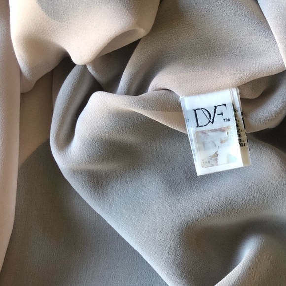 Diane Von Furstenberg Seraphina Silk Colorblock Blouse Size 4 - Picture 8 of 10